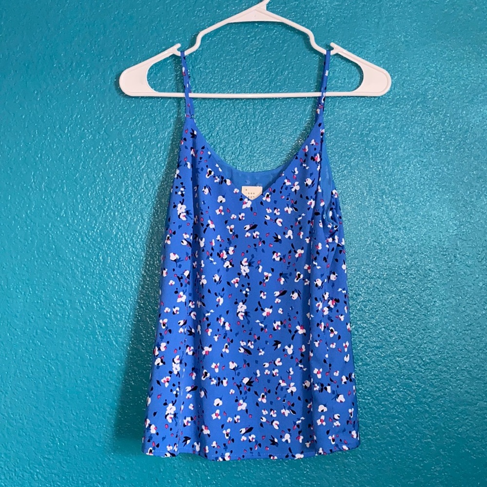 Blue Floral Blouse
